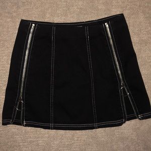 Urban outfitters black zipper skirt